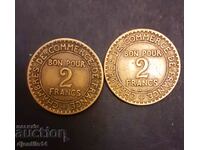 Монети Франция 2 франка