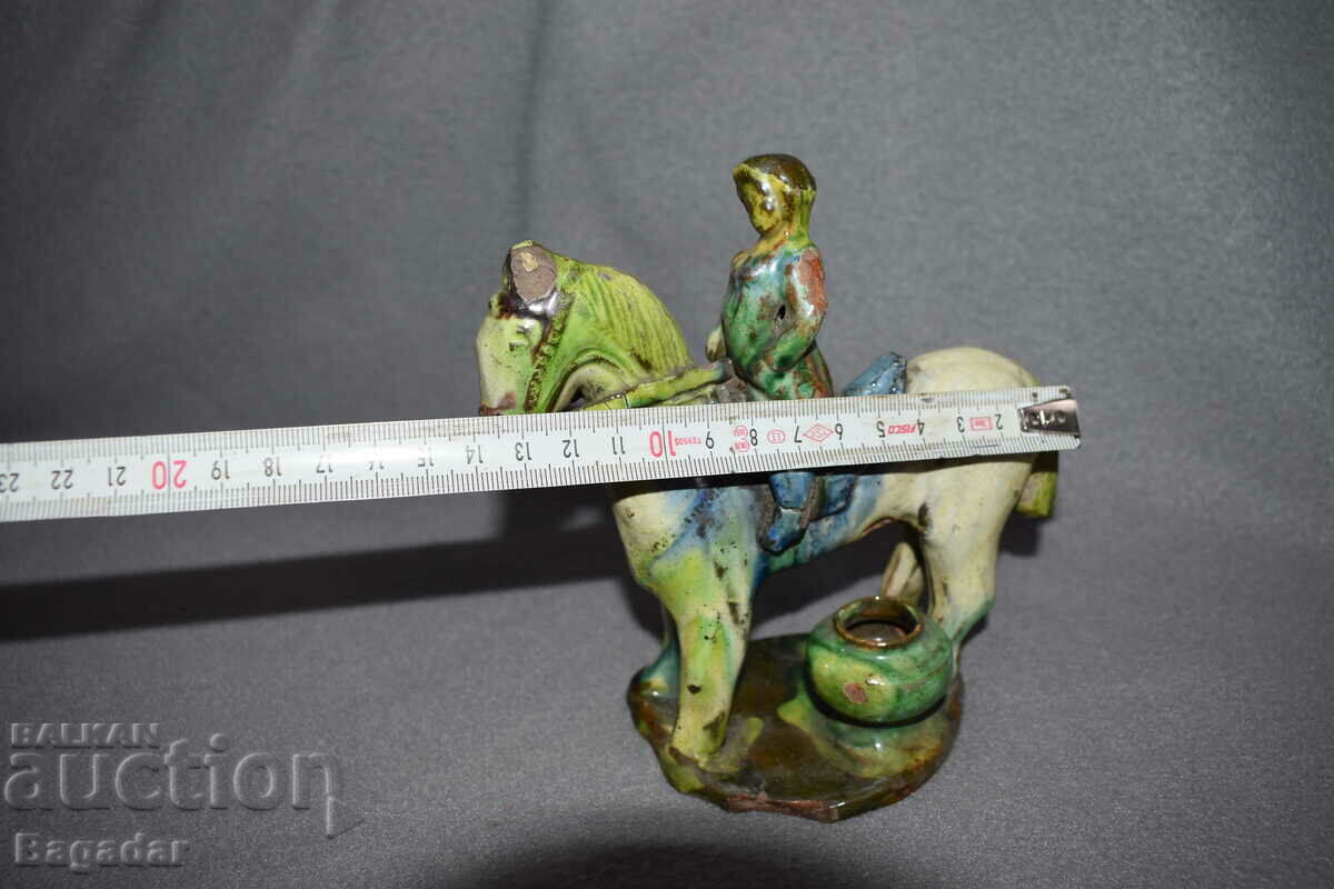 Old ceramic statuette figure candlestick lamp - 5 Old ceramic statuette figure candlestick lamp - 5