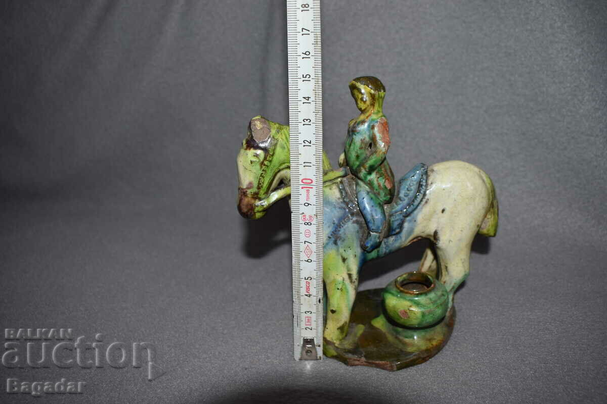Old ceramic statuette figure candlestick lamp - 6 Old ceramic statuette figure candlestick lamp - 6