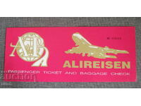 Стар самолетен билет самолет Alireisen неизползван