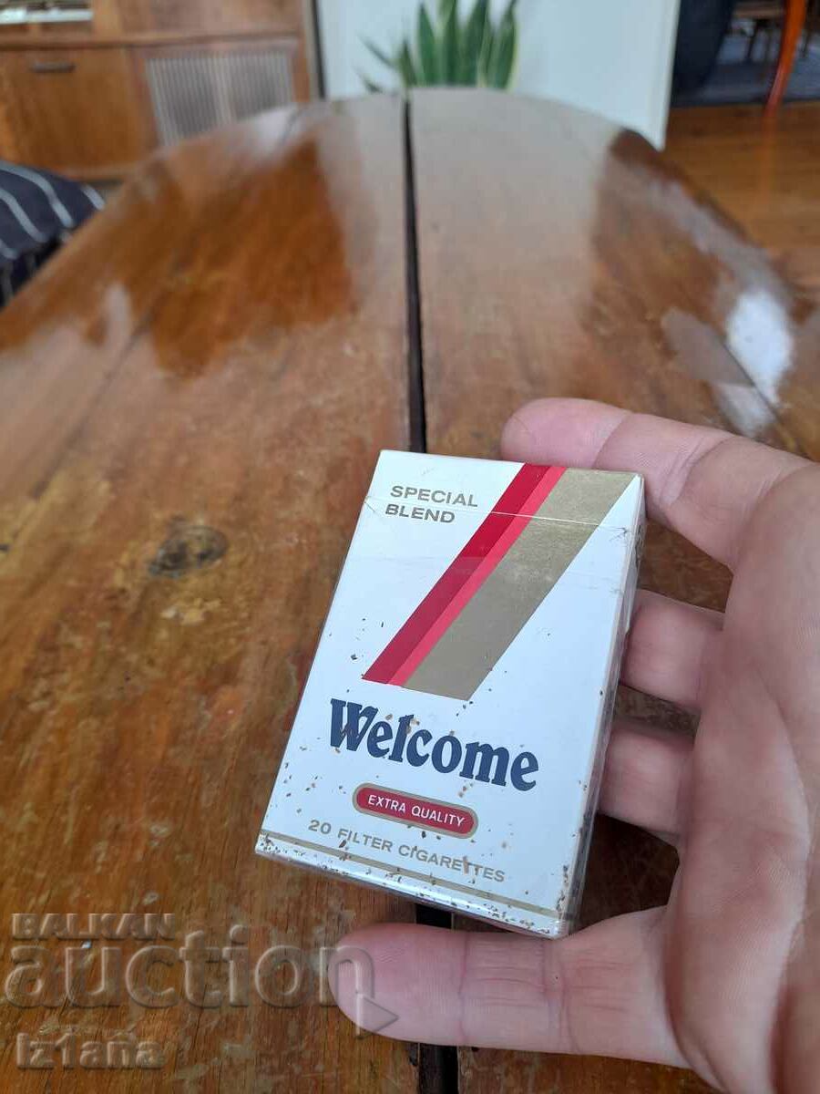 Auction An old box of Welcome cigarettes Auction An old box of Welcome cigarettes