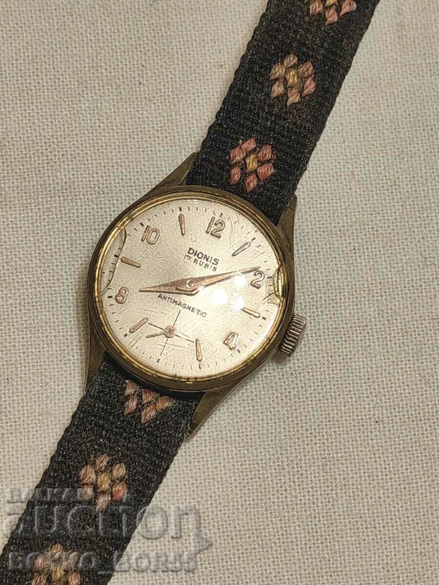 Старинен Ръчен Дамски Швейцарски Часовник DIONIS