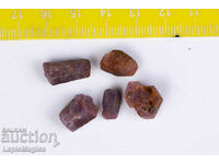 Лот 5бр нетретиран рубин 45.6ct нешлифовани кристали #1