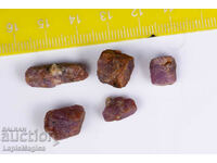 Lot 5pcs untreated ruby 45.5ct uncut crystals #7