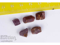 Лот 5бр нетретиран рубин 29.4ct нешлифовани кристали №8