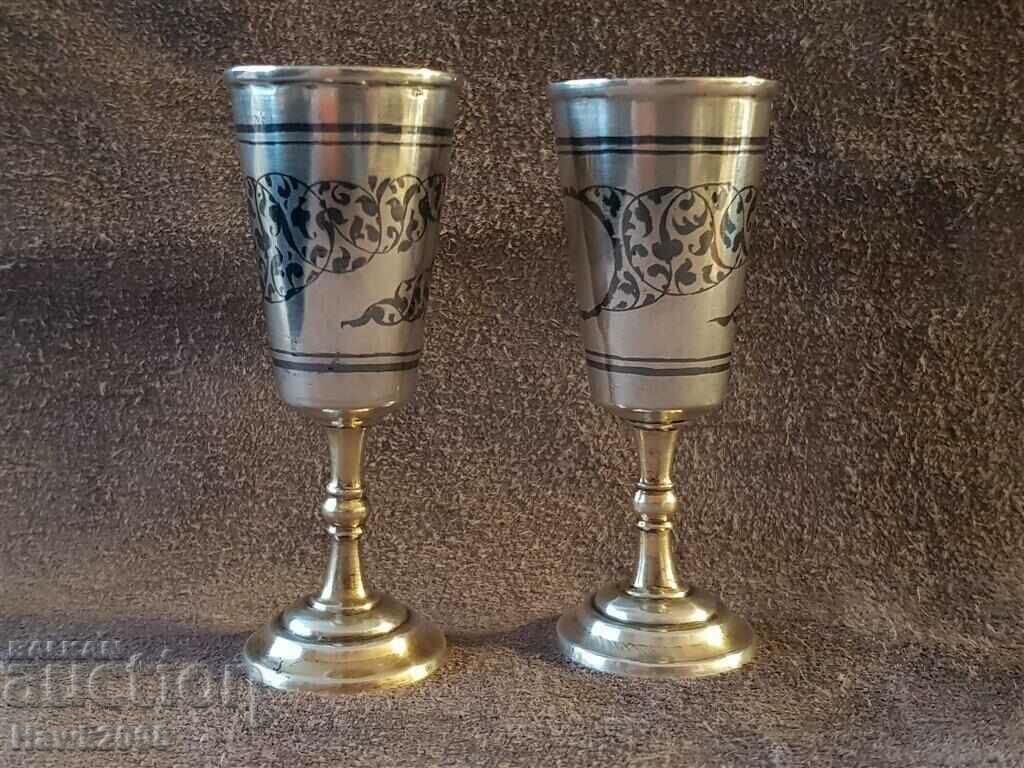Silver silver gilt niello pair of Russian Caucasian cups cup with price 370.00 BGN | € 189.18 Silver silver gilt niello pair of Russian Caucasian cups cup with price 370.00 BGN | € 189.18