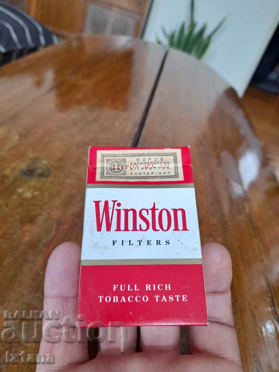 Auction An old box of Winston cigarettes Auction An old box of Winston cigarettes