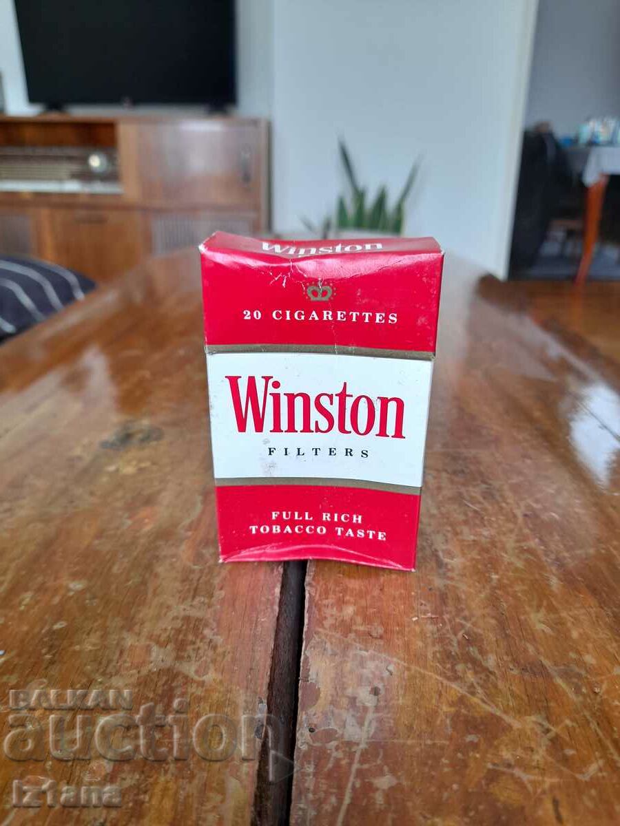 An old box of Winston cigarettes
