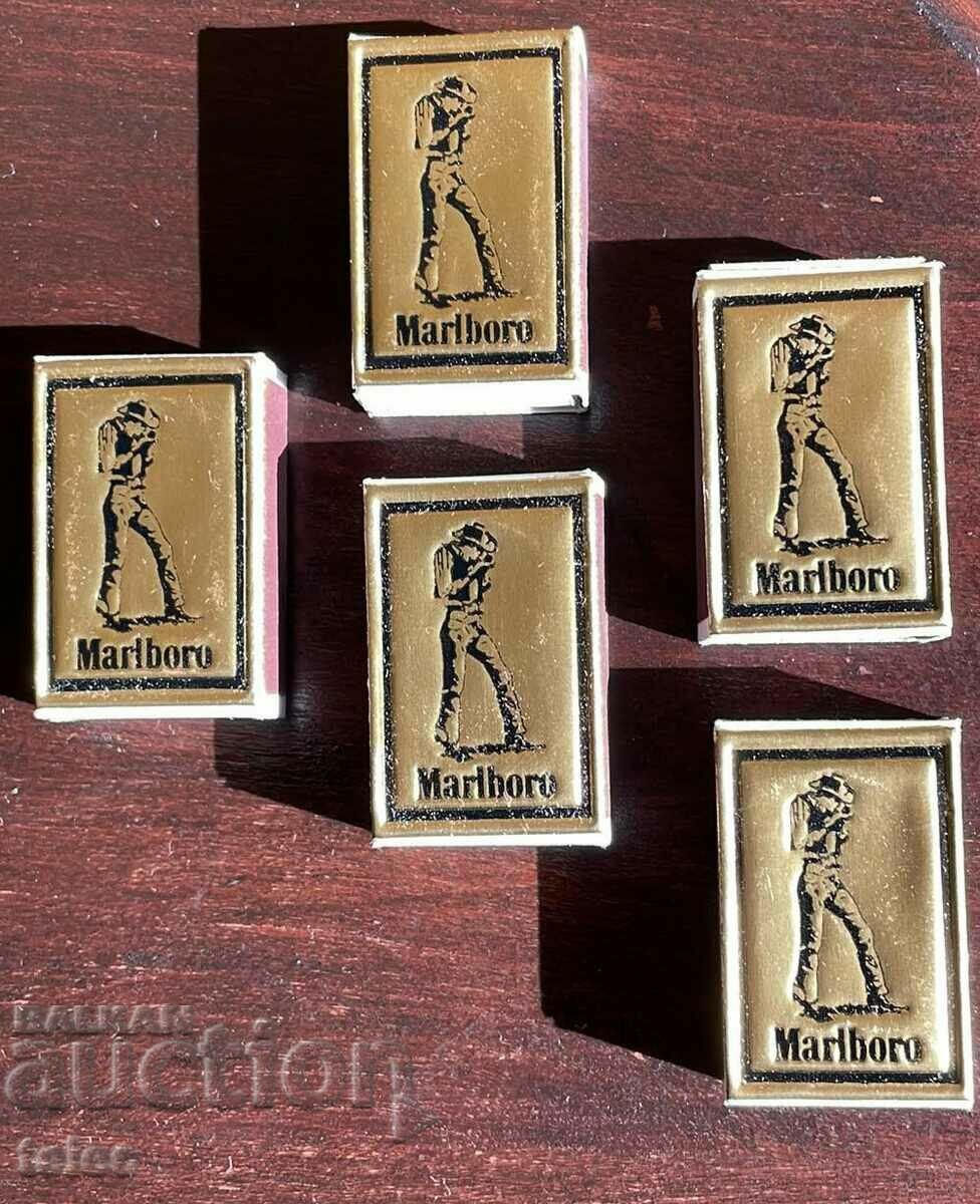 Set of five new matches - Marlboro boxes