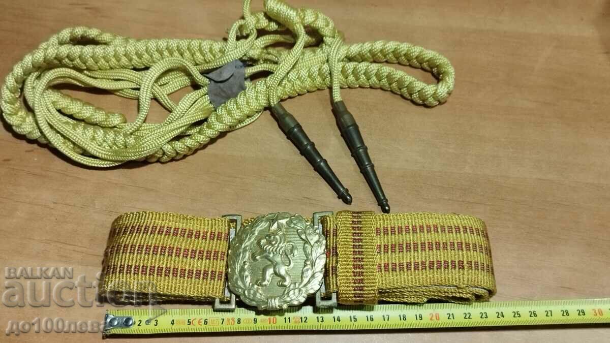Old officer parade belt with accelbant