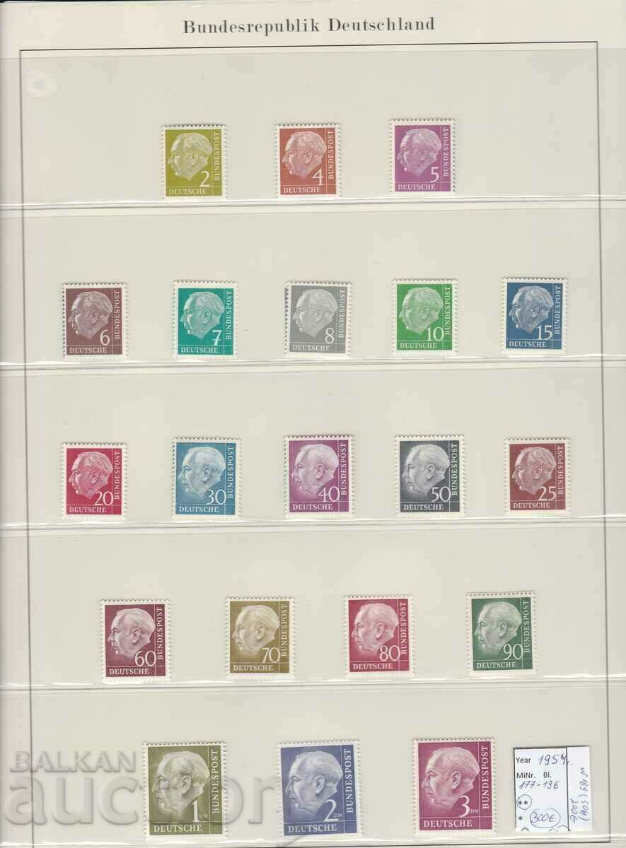 1954 Germany Prof. Theodor Heuss 300 euro Mi 177-196 with price 130.00 BGN | € 66.47 1954 Germany Prof. Theodor Heuss 300 euro Mi 177-196 with price 130.00 BGN | € 66.47