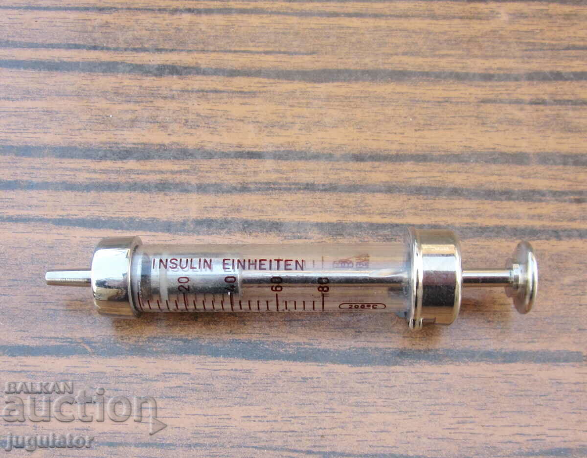German glass insulin syringe unused - 5 German glass insulin syringe unused - 5