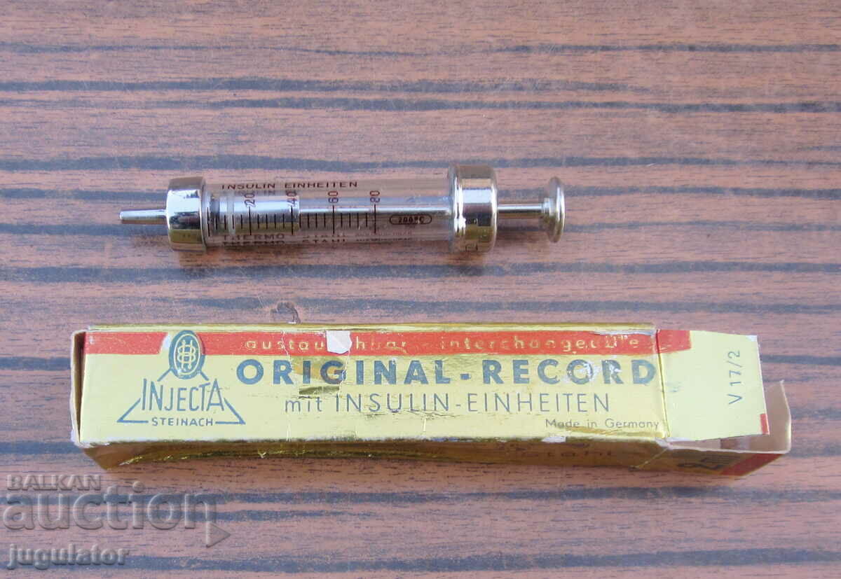 German glass insulin syringe unused German glass insulin syringe unused
