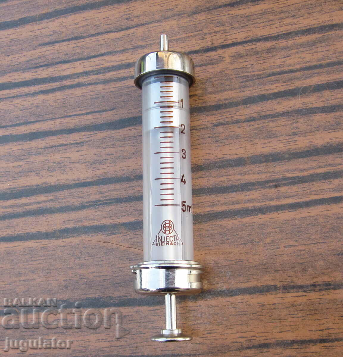 old German glass syringe unused with box - 5