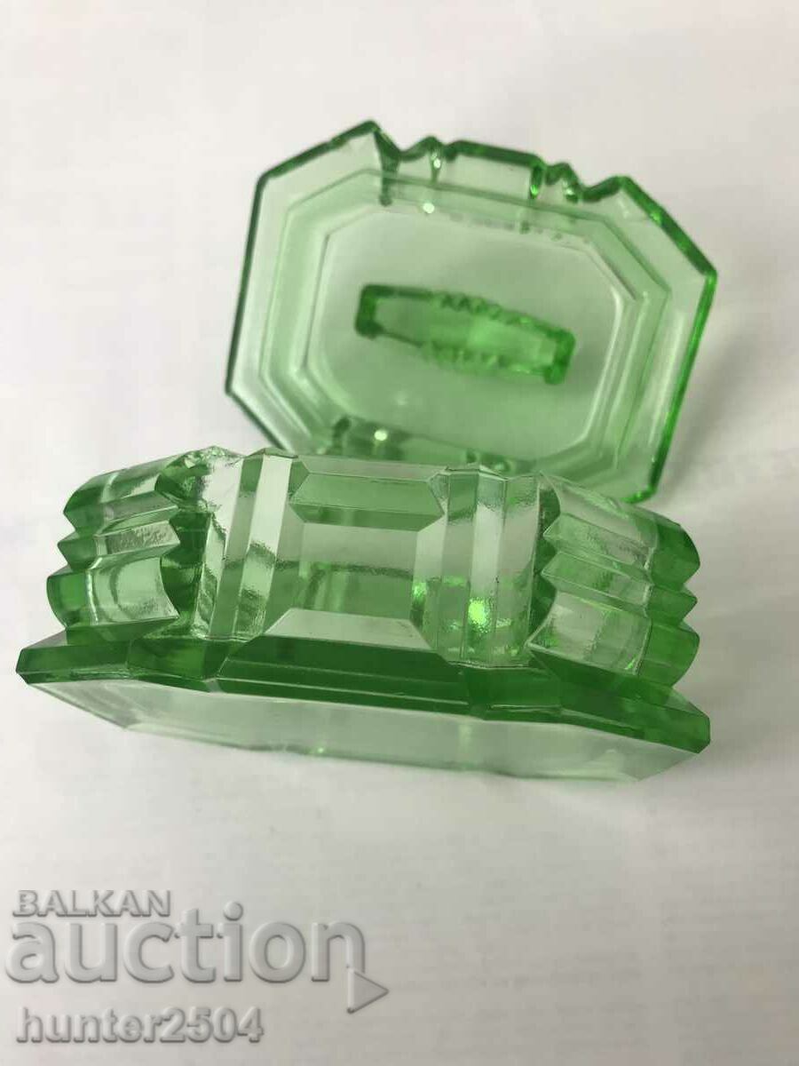 Auction Sugar bowl-9/6/5 cm, crystal Auction Sugar bowl-9/6/5 cm, crystal