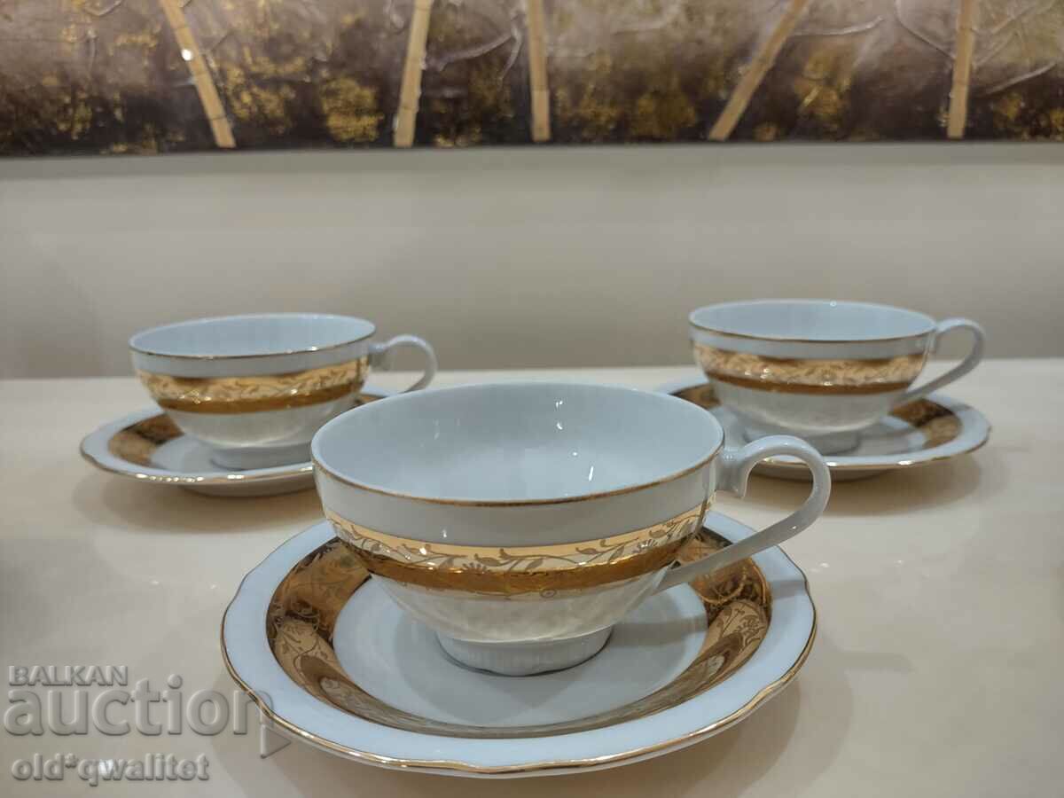 Porcelain tea / coffee service, for 6 persons, Czechoslovakia with price 397.00 BGN | € 202.98 Porcelain tea / coffee service, for 6 persons, Czechoslovakia with price 397.00 BGN | € 202.98