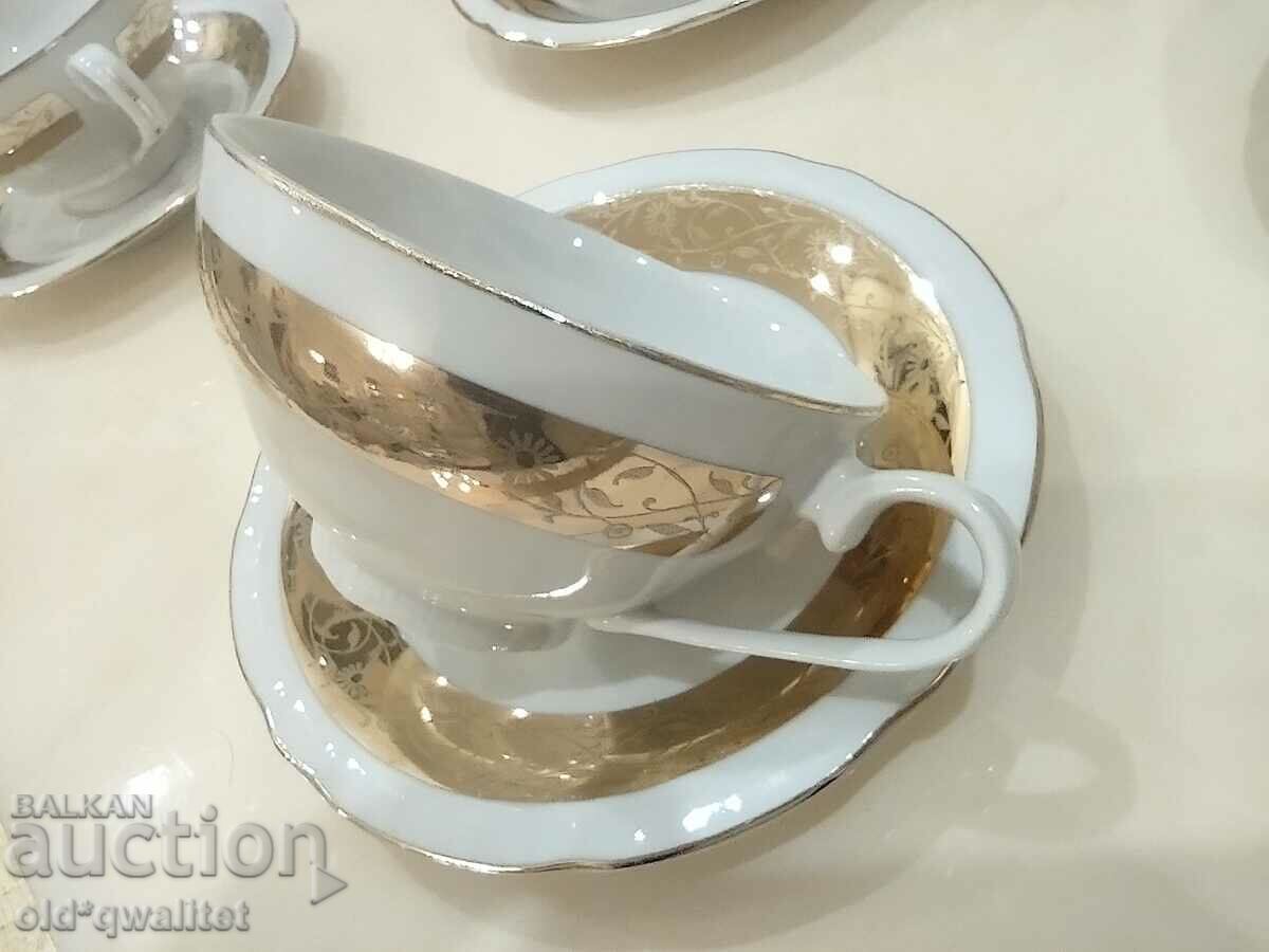 Delivery of Porcelain tea / coffee service, for 6 persons, Czechoslovakia Delivery of Porcelain tea / coffee service, for 6 persons, Czechoslovakia