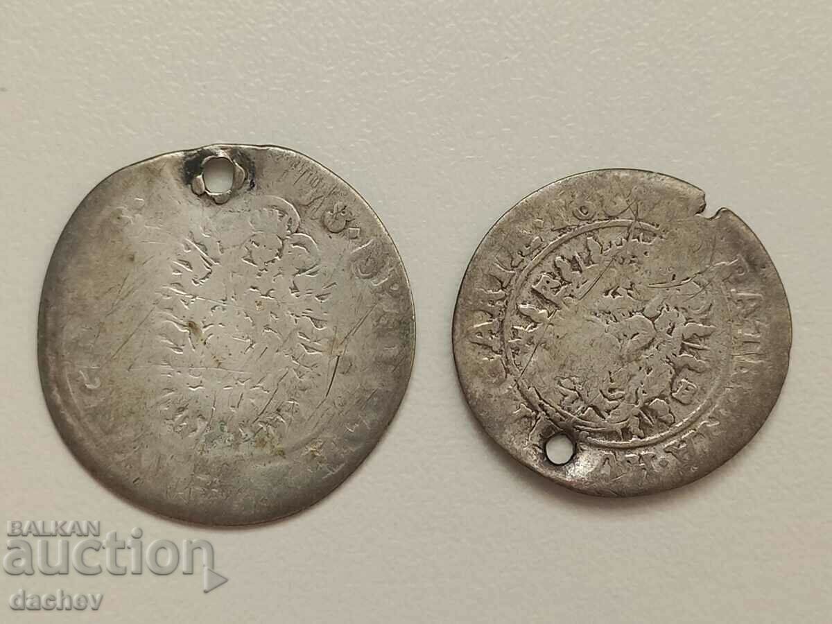 2 τεμ. Kreutzer Αυστρία-Ουγγαρία 1667 ασήμι - Leopold I με τιμή € 18.00 | 35.20 BGN