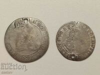 2бр Кройцера Австроунгария 1667 сребро - Леополд I