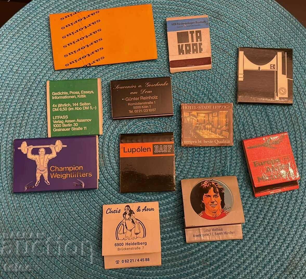 Set of advertising matches from Germany