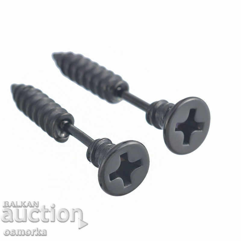 Earrings in screwdriver shape feminine tarika black with price 4.00 BGN | € 2.05 Earrings in screwdriver shape feminine tarika black with price 4.00 BGN | € 2.05