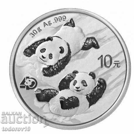 Ασημένιο κινέζικο Panda 30 g 2022