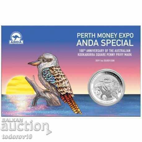 1 oz argint australian KUKABURA 2019 / Anda /