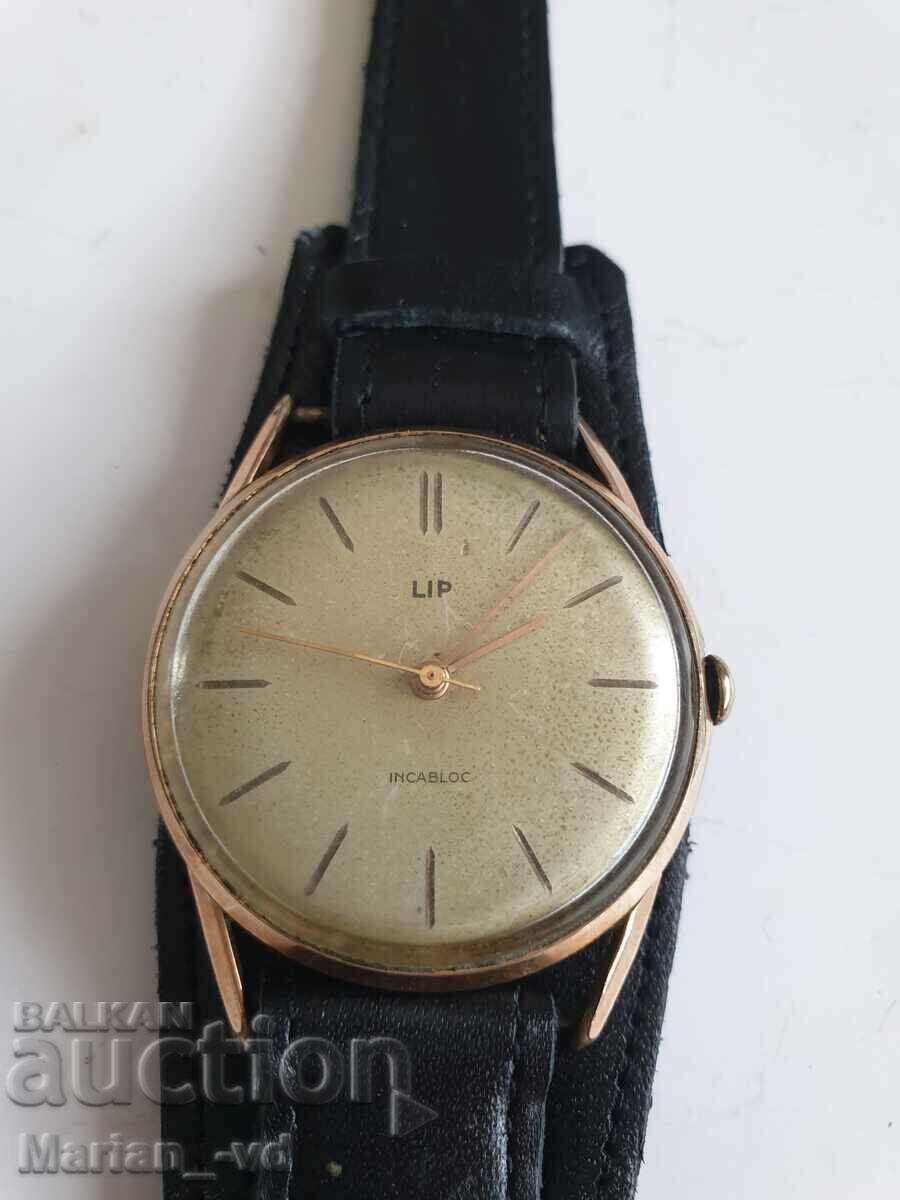 Men's Gold Plated Mechanical Lip Watch with price 100.00 BGN | € 51.13 Men's Gold Plated Mechanical Lip Watch with price 100.00 BGN | € 51.13