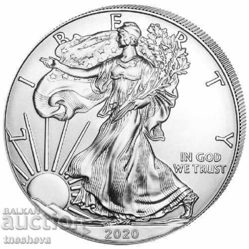 ΑΣΗΜΕΝΙΟ 1 ουγιάς 2020 AMERICAN EAGLE νέο νόμισμα-