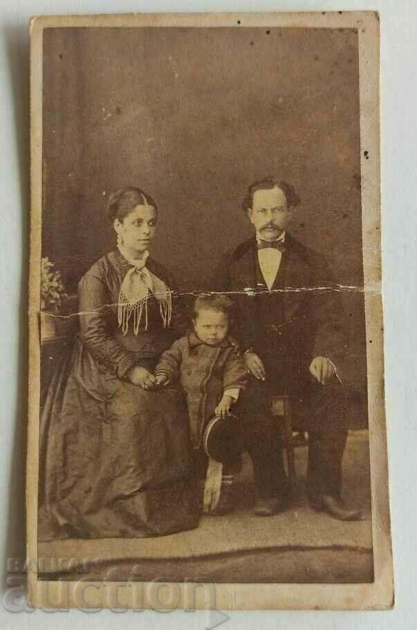 CARTON FOTO FOTO DE FAMILIE ANII 1870