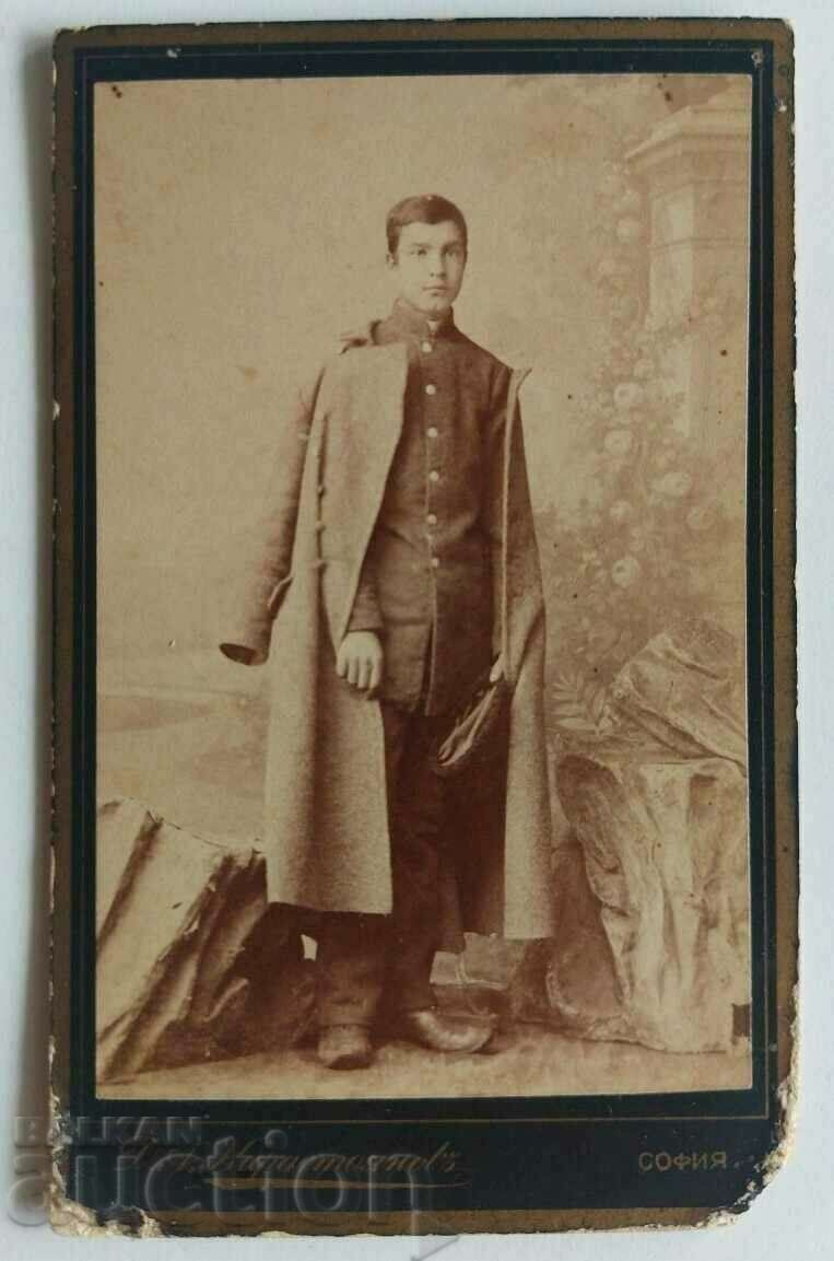 1888 CARTON FOTOGRAFICE MILITAR CADET SOLDAD