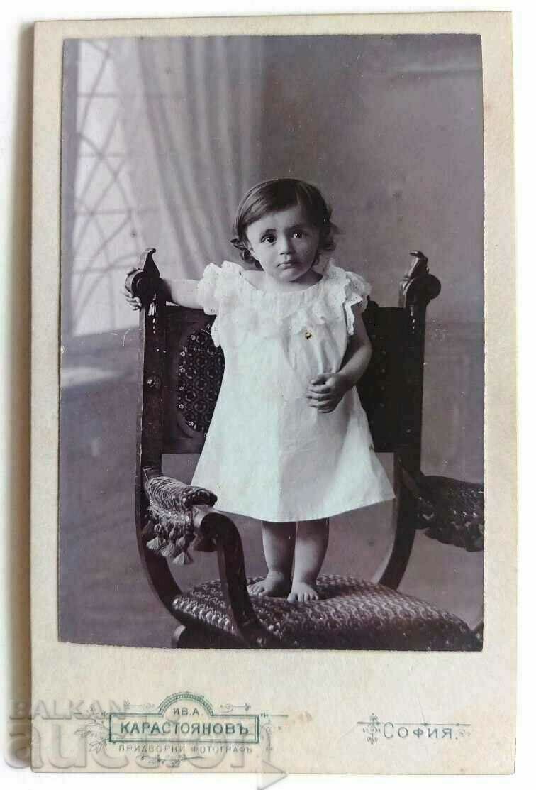 1907 BOYAN GAIDARSKI BABY CHILD PHOTO PHOTOGRAPH CARDBOARD