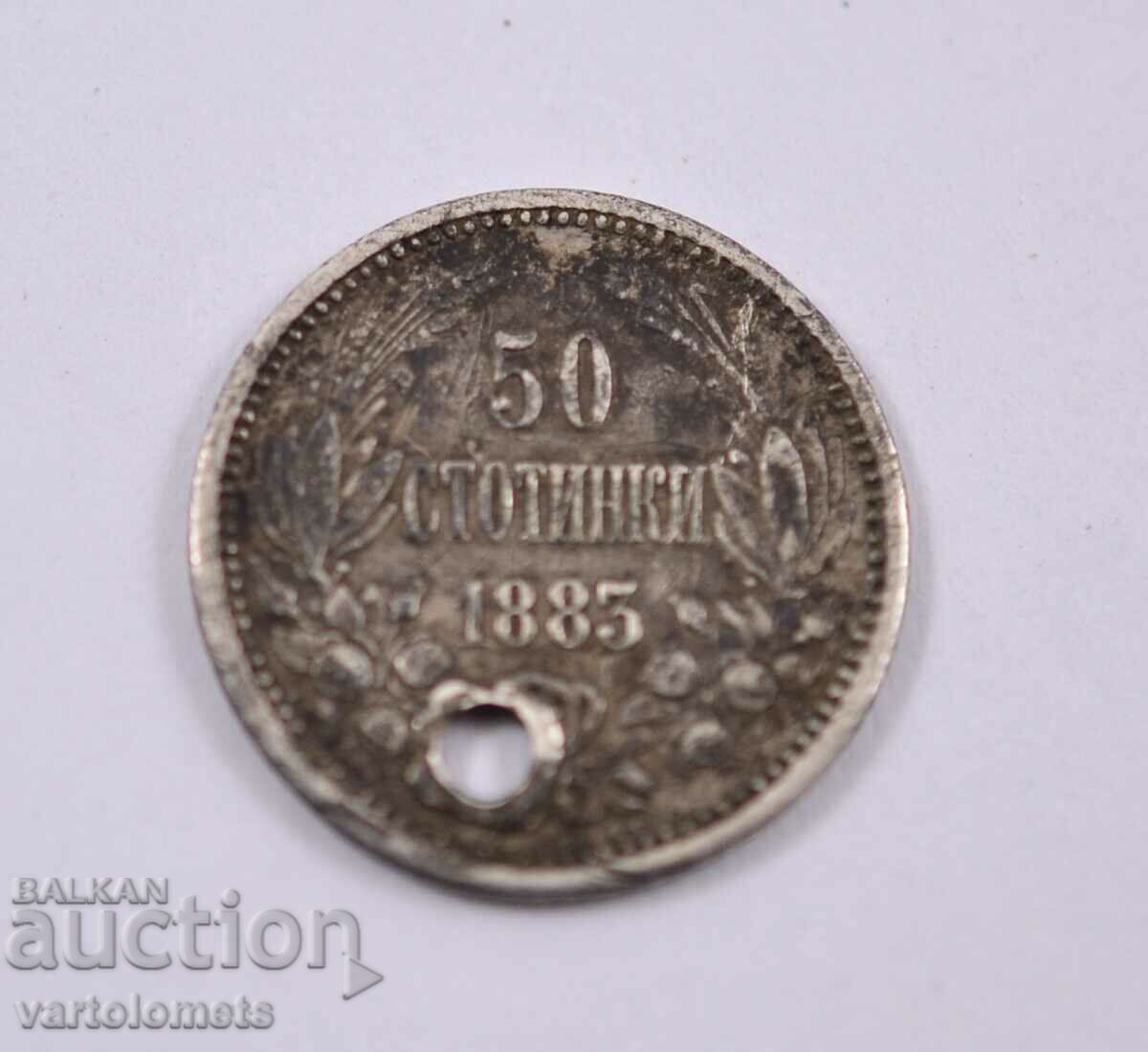 50 de cenți 1885 - Bulgaria
