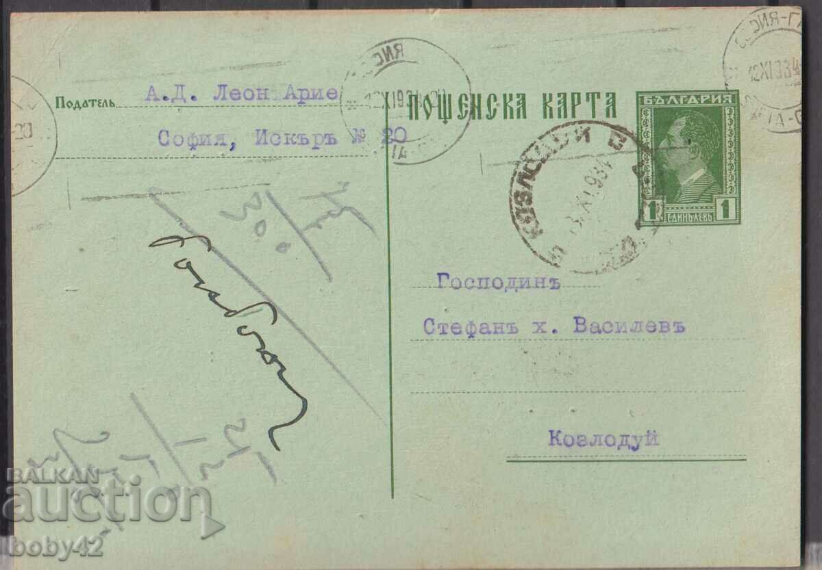 ПКТЗ 61 1 лв., 1931г. пътувала София Козлодуй