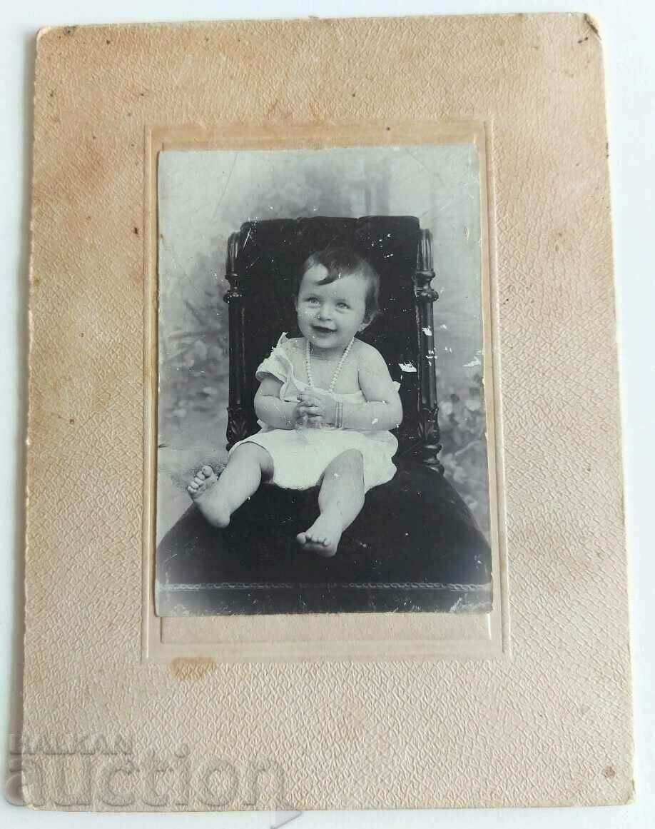 PLOVDIV BABY CHILDREN OLD PHOTO PHOTO CARDBOARD