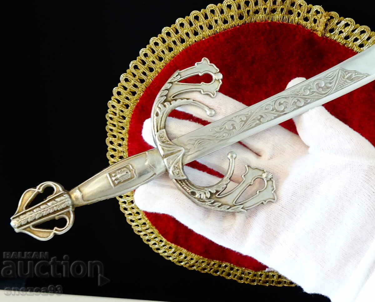 Antique Italian scimitar, saber, marked. - 5 Antique Italian scimitar, saber, marked. - 5