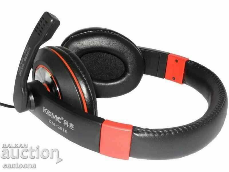 Gaming headset with microphone for PC KOMC KM-2010 with price 15.99 BGN | € 8.18 Gaming headset with microphone for PC KOMC KM-2010 with price 15.99 BGN | € 8.18