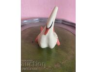 A uniquely beautiful figure of a small porcelain swan