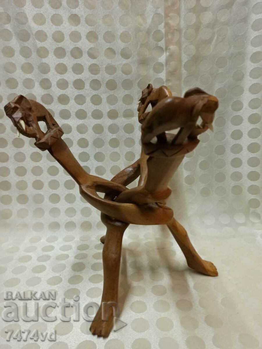 WOODEN AFRICAN PLASTIC, STAND, ELEPHANTS, ETC with price 180.00 BGN | € 92.03