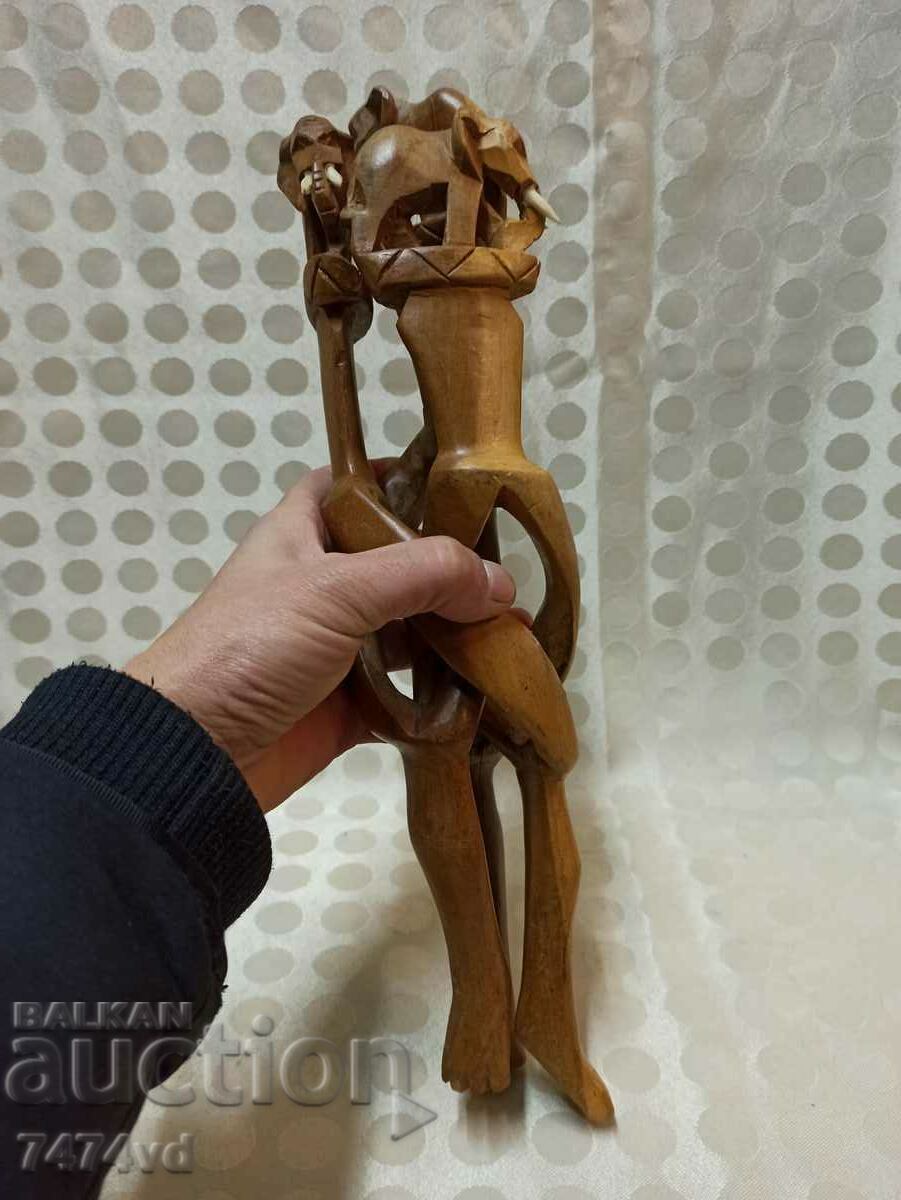 WOODEN AFRICAN PLASTIC, STAND, ELEPHANTS, ETC - 7