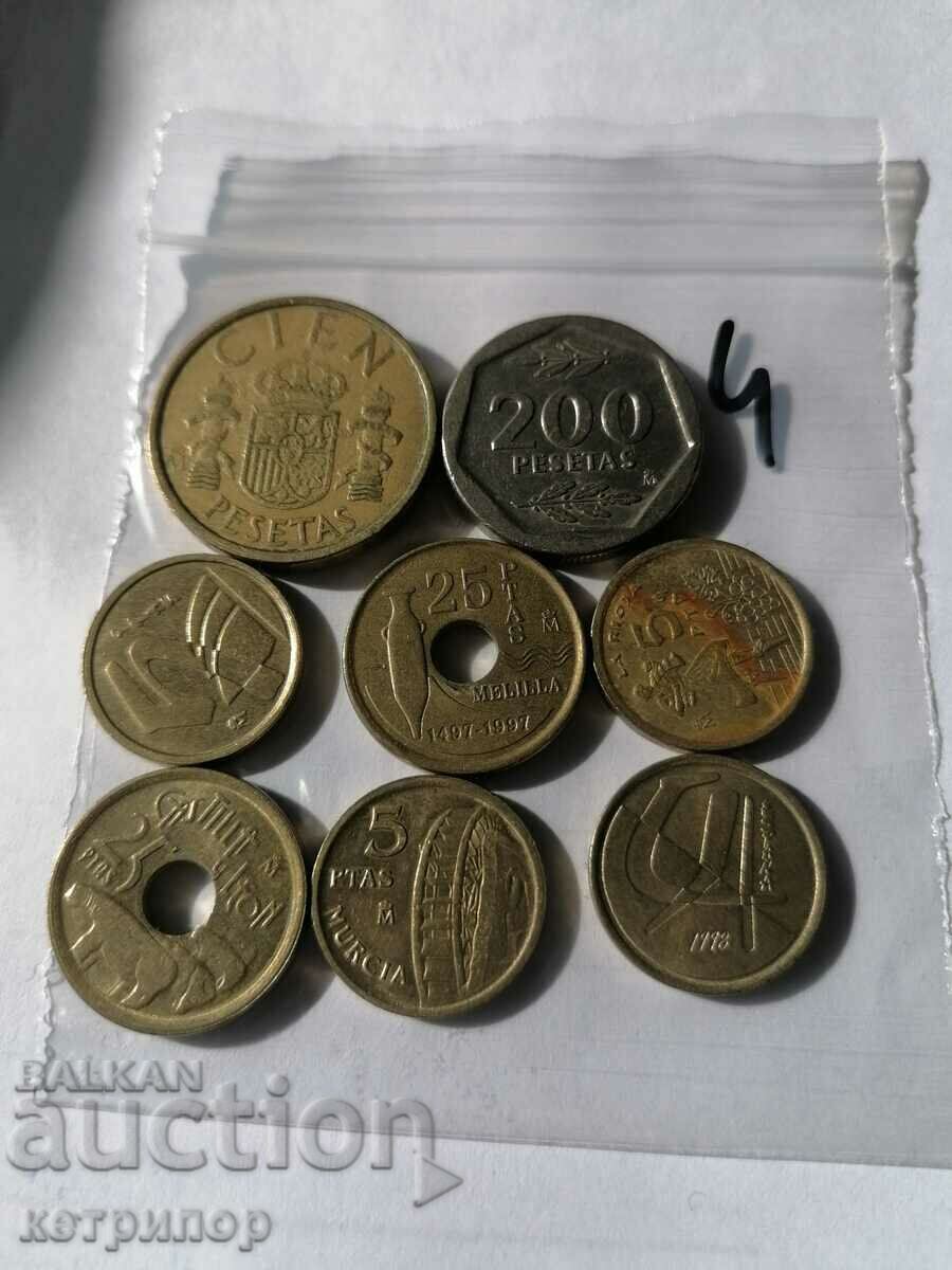Lot of pesetas Spain different years.