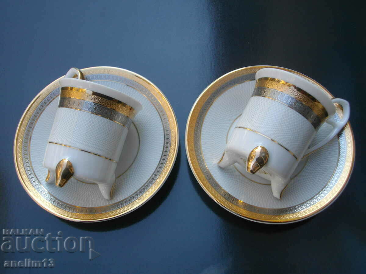 LOT OF SMCS GERMANY PORCELAIN CUPS AND SAUCERS - 5 LOT OF SMCS GERMANY PORCELAIN CUPS AND SAUCERS - 5