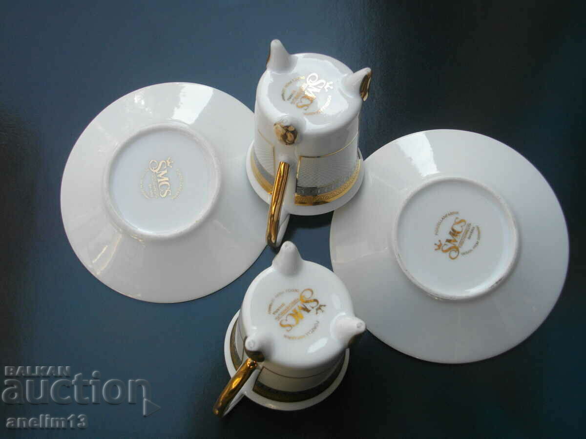 LOT OF SMCS GERMANY PORCELAIN CUPS AND SAUCERS - 7 LOT OF SMCS GERMANY PORCELAIN CUPS AND SAUCERS - 7
