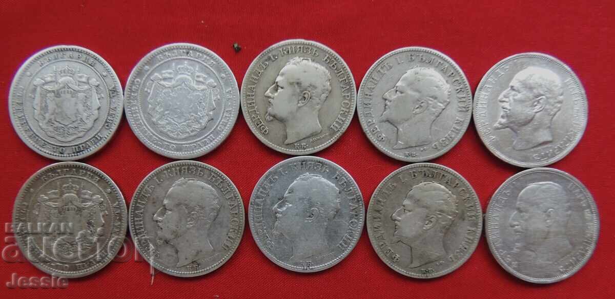 Lot de 10 bucăți din 2 BGN eșantion 835 - FERDINAND cu preț € 245.70 | 480.55 BGN