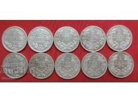 Lot de 10 bucăți din 2 BGN eșantion 835 - FERDINAND