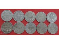 Lot de 10 bucăți din 2 BGN eșantion 835 - FERDINAND