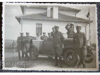 ВСВ царска снимка фотография архив кола офицери униформа