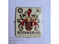 Old enamel car plate - Mercedes-Retterwerk AG