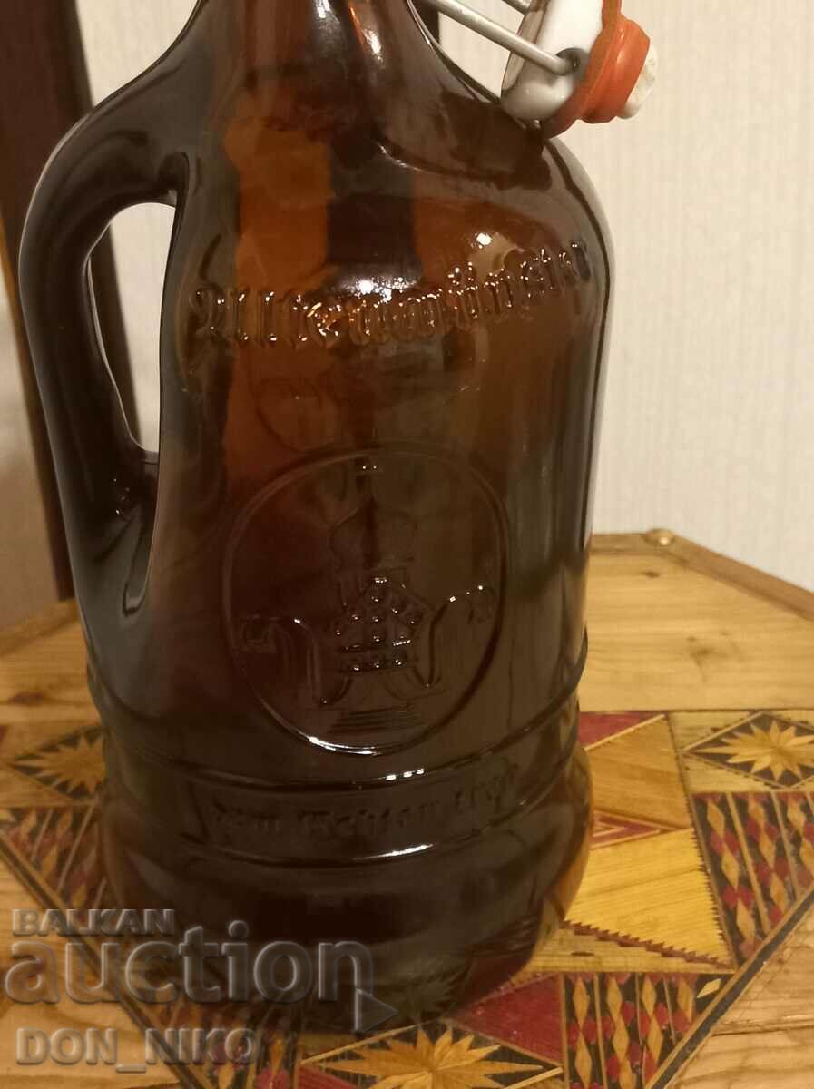 German beer bottle 1l. Brown glass
