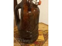 German beer bottle 1l. Brown glass